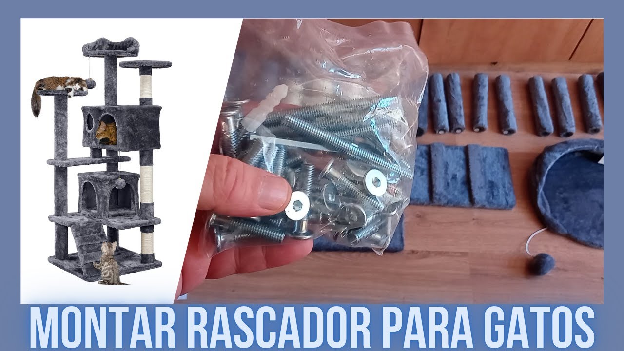 ✅ Montaje árbol rascador para gatos