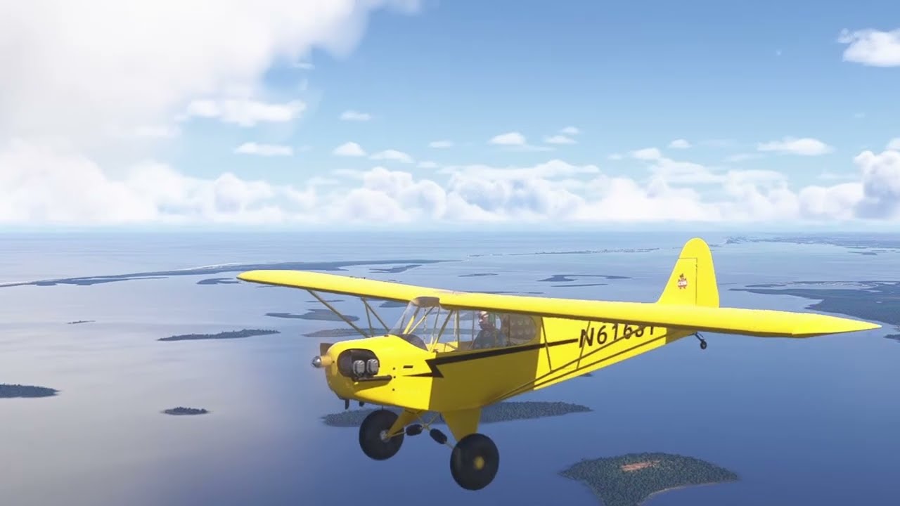 Piper J3 Cub in Florida (MSFS2024 - Pine Island Airstrip 1FA3)