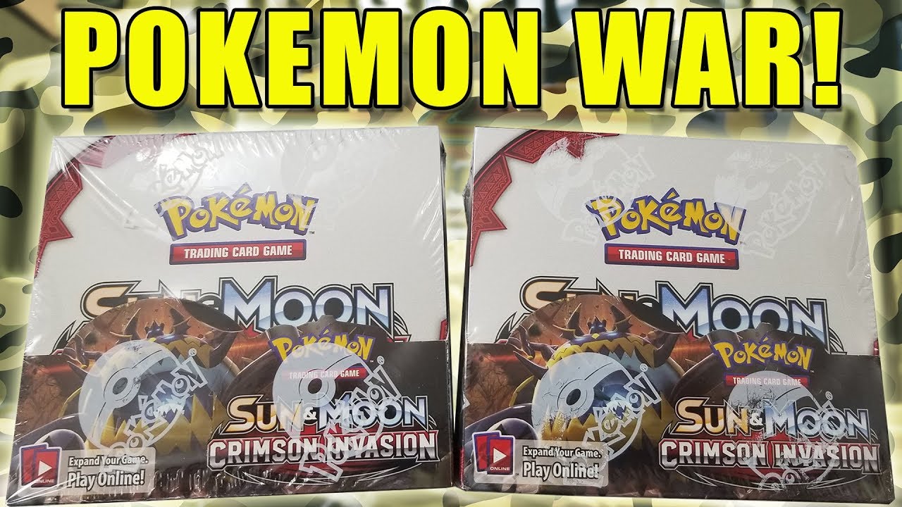 POKEMON CRIMSON INVASION BOOSTER BOX WAR!! Opening 2 Crimson Invasion Booster Boxes of Pokemon Cards