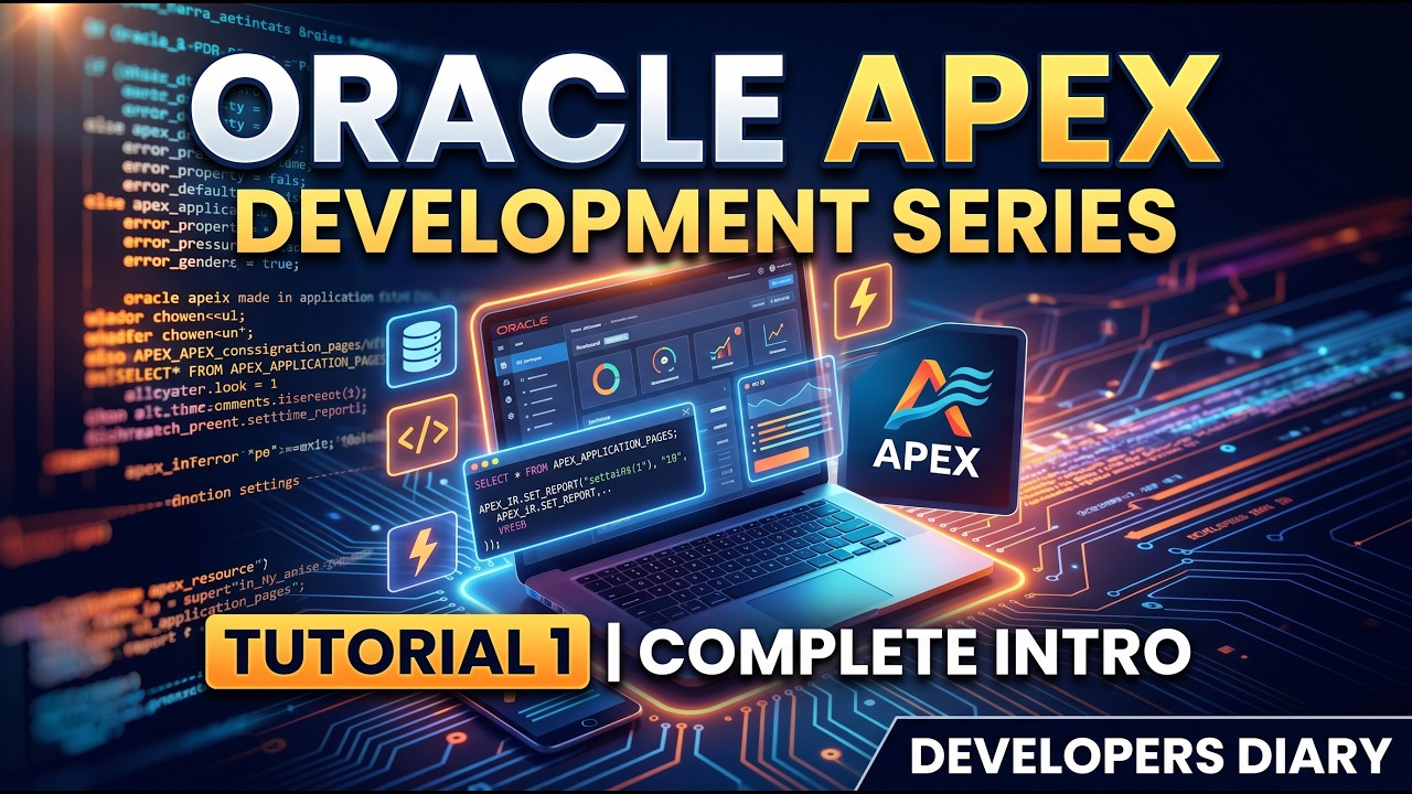 Oracle APEX Development Series – Tutorial 1 | Complete Intro by Murtaza Shahid #DevelopersDiary
