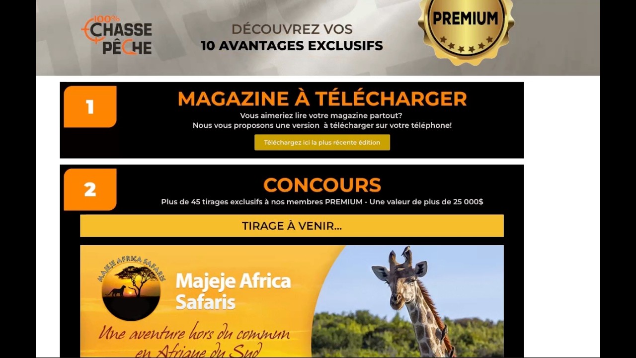 Épisode 27: 25 000$ de prix à gagner avec la version PREMIUM de 100% CHASSE PÊCHE