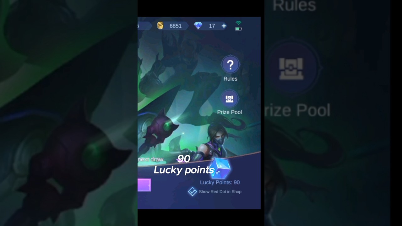 Complete 90 Lucky Points to get Free Venom Skin?? /#shortvideo #mobilelegends