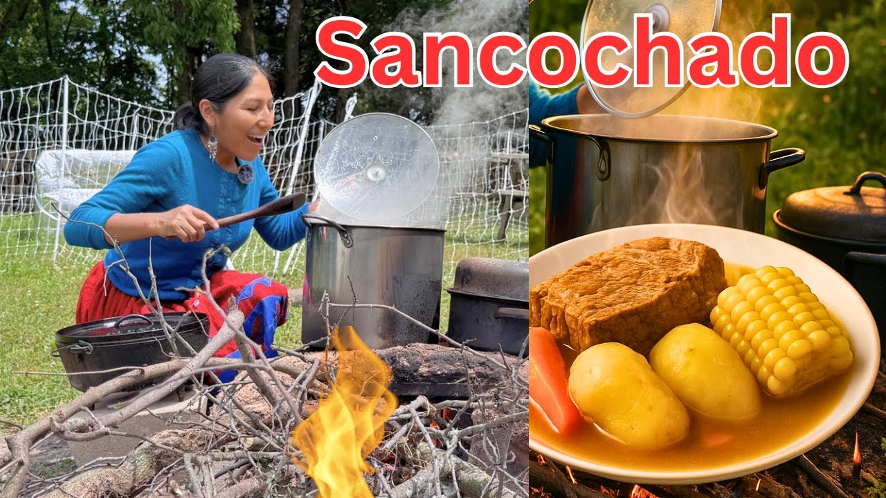 SANCOCHADO de Carne a LE&Ntilde;A🪵🔥/Lucy Rich 🇺🇸🇵🇪