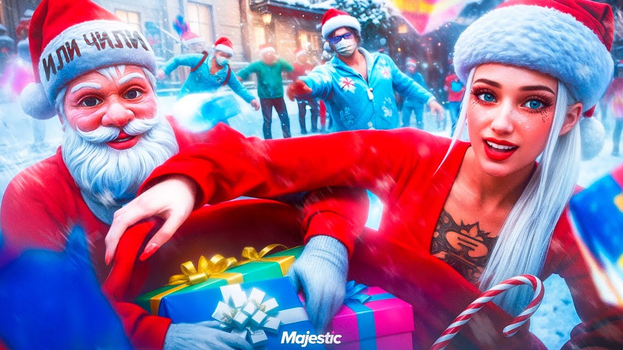 ДАРИМ ПОДАРКИ И НОВОГОДНЕЕ НАСТРОЕНИЕ ВМЕСТЕ С ИЛИ ЧИЛИ в GTA5 на MAJESTIC RP