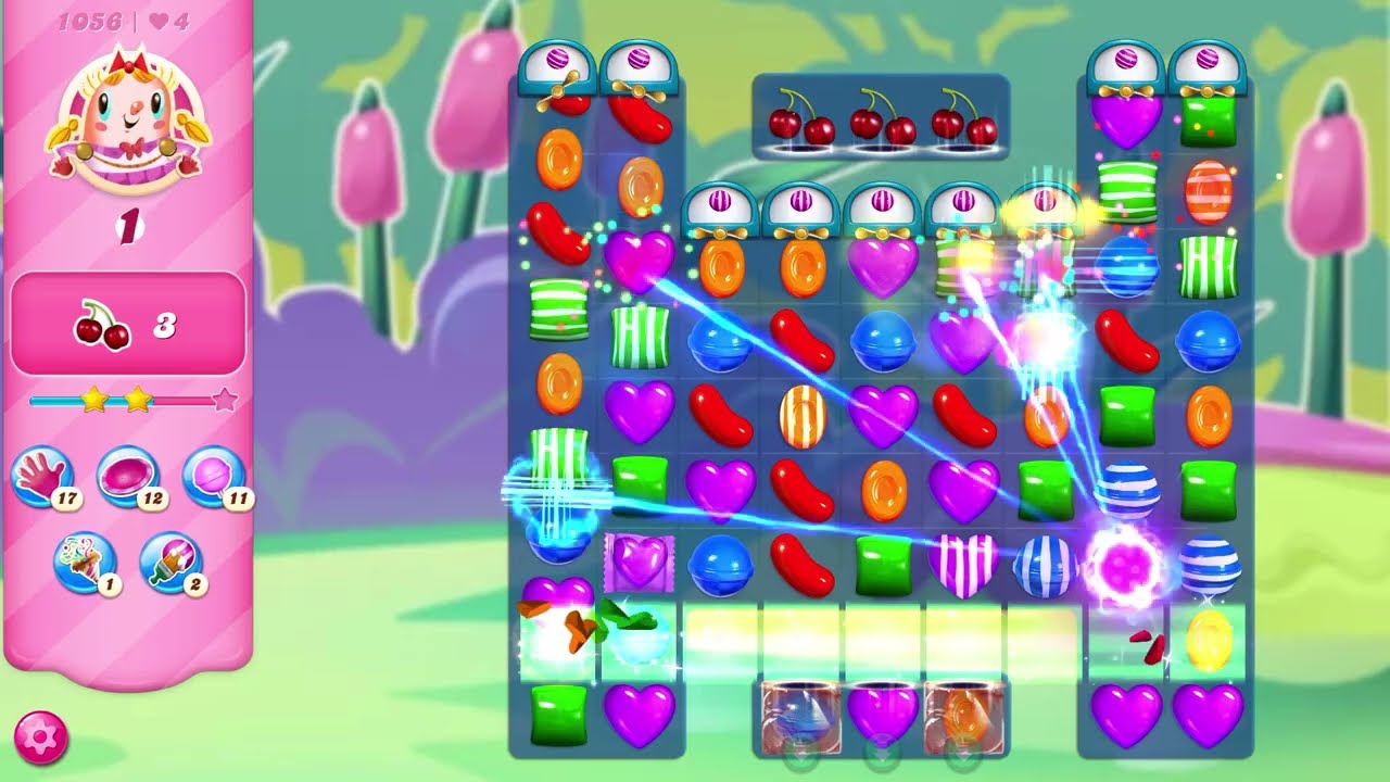 Candy Crush Level 1055 to 1056 | Magic Mixers | Locked Liquorice Swirl | Lollipop Hammer