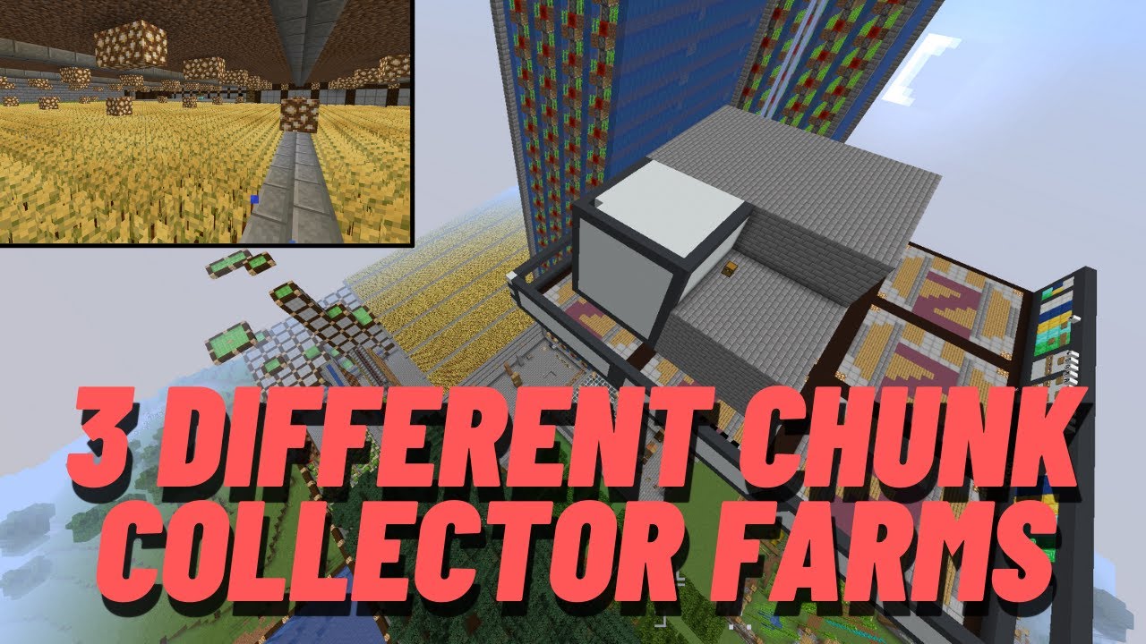 3 different types of chunk collector farms | Chunk hopper farms | Minesuperior Farms |