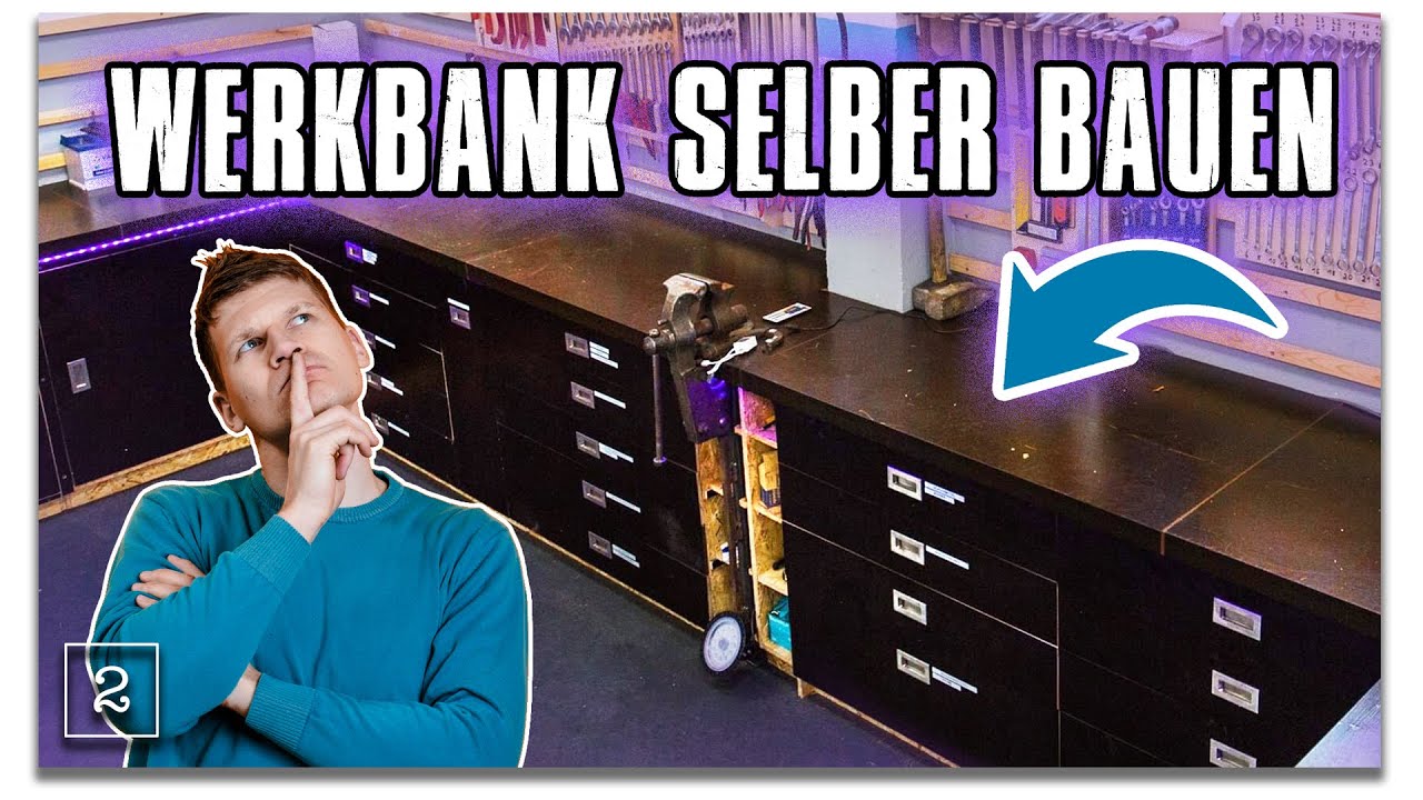 Werkbank selber bauen gut, g&uuml;nstig, schnell - Werkstatt einrichten Part 2