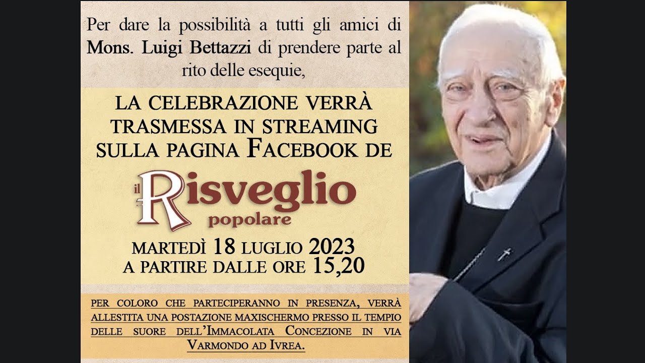 È tornato alla casa del Padre – Mons. Luigi Bettazzi Vescovo emerito di Ivrea di anni 99
