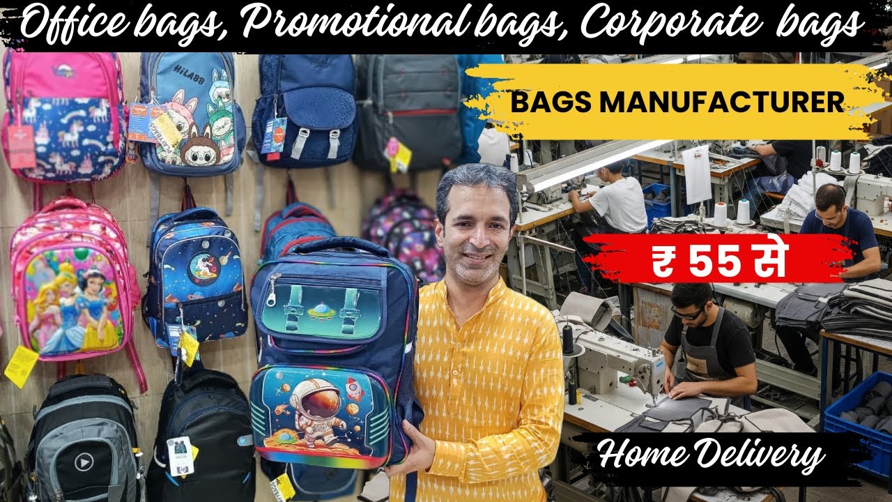 Delhi Ke Best Bag Manufacturer - Corporate, School & Promotional Bags | Bags wholesale Market Delhi