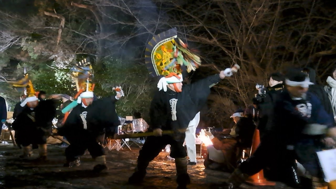 2026/2/17 長者山新羅神社 深夜の仮札取り