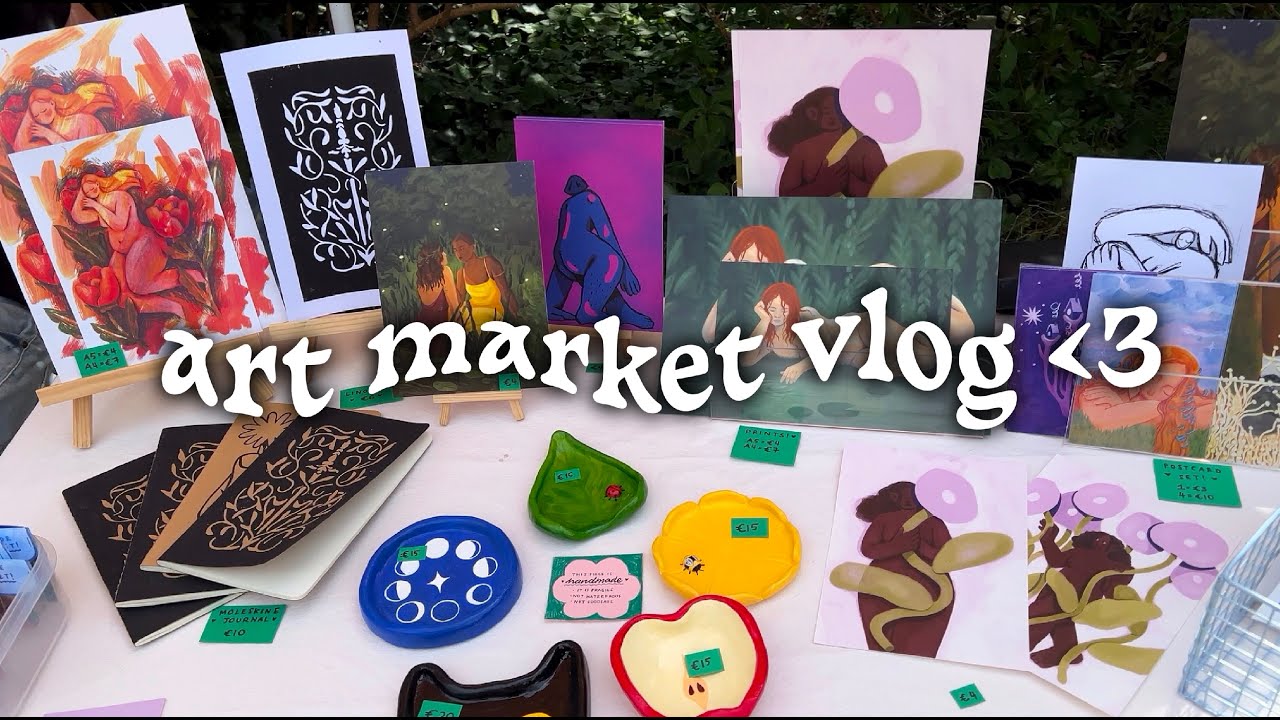 art market vlog ! ✦ prep, set up, best-sellers ✦