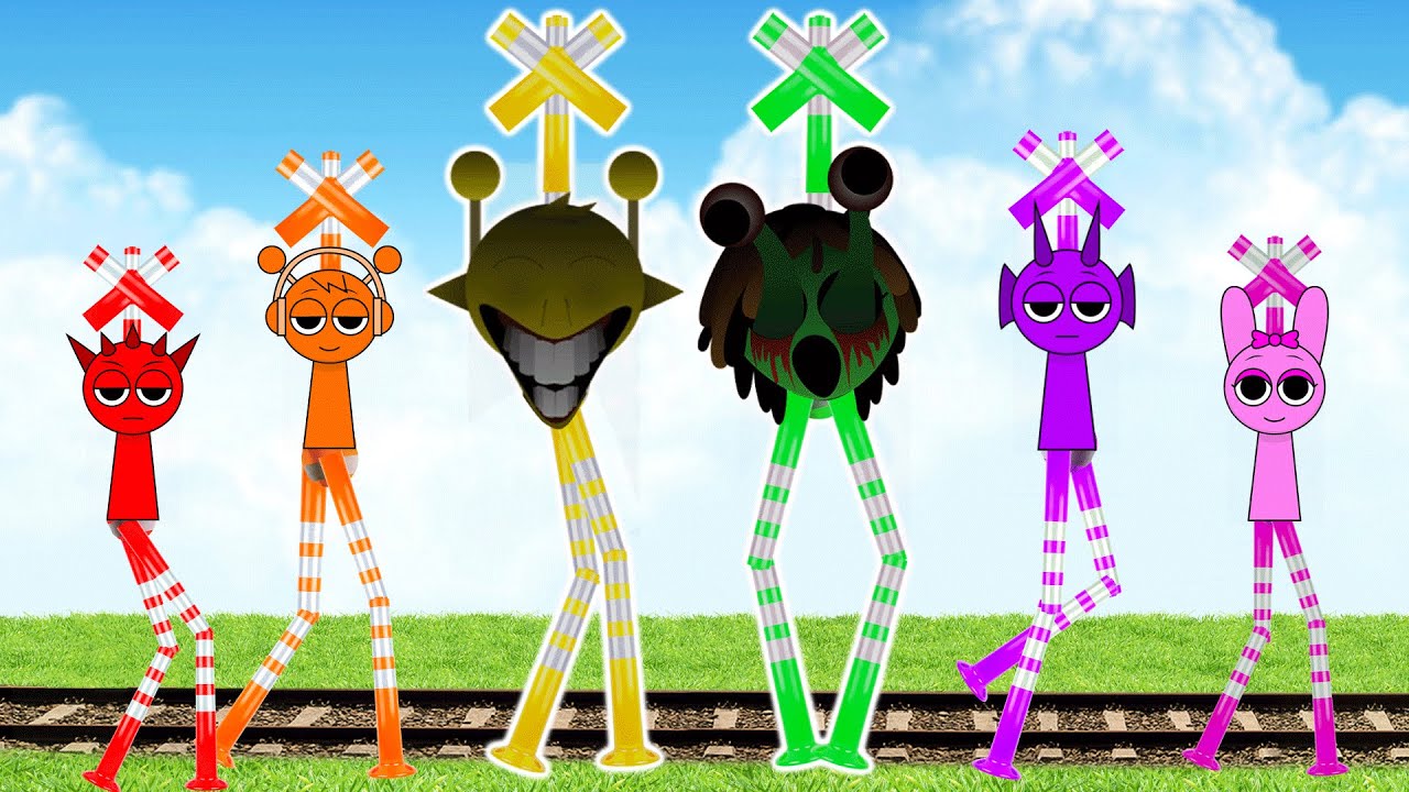 【 踏切アニメ 】SPRUNKIのギフトボックスを開けてみましょう🐧 🐸 🐙Sprunki Incredibox as Fumikiri Railroad Crossings Meme