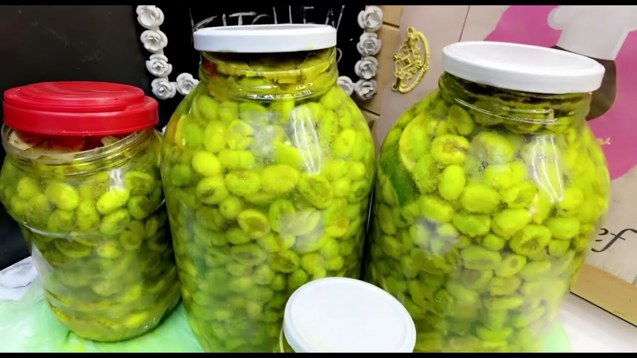 كبس زيتون اخضر بشهي