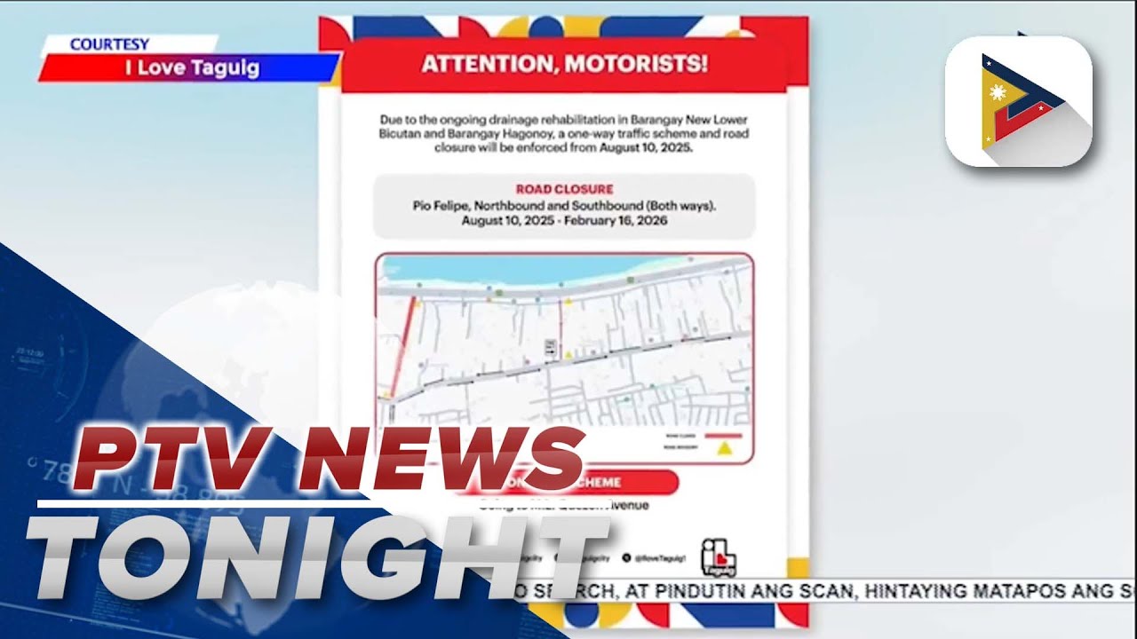 Taguig LGU issues traffic advisory for drainage repair works