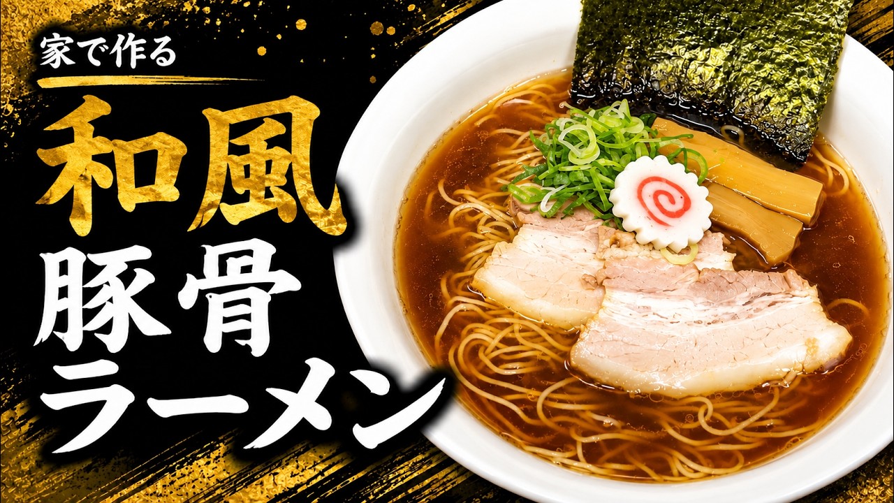 【５種の出汁】「和風豚骨ラーメン」の作り方【２６５杯目】