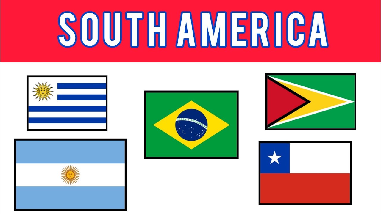 🌎 FLAGS of SOUTH AMERICAN countries. GUESS and LEARN.