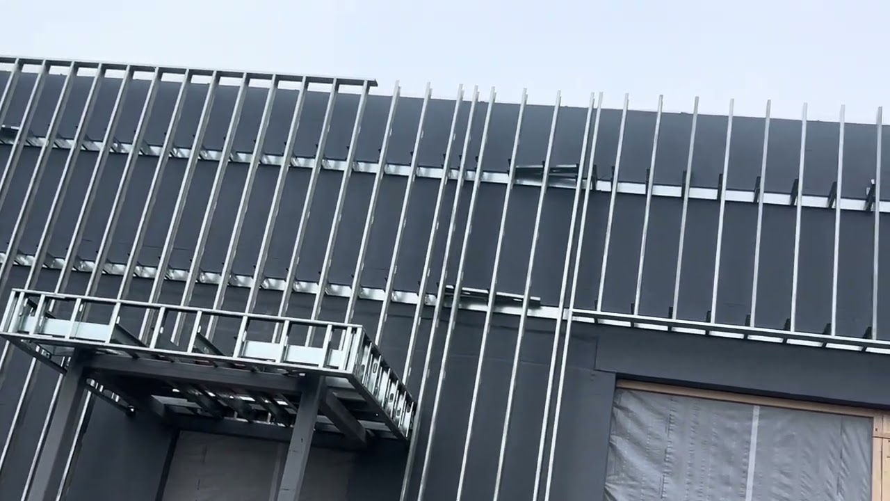 How to do metal stud framing, plywood, air barrier, reinforced plastic, roofing, paving works