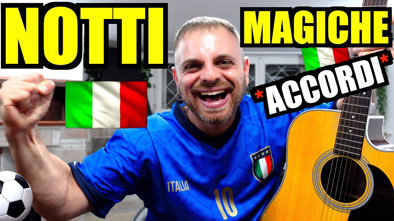 EURO 2020 | Tutorial Chitarra | NOTTI MAGICHE - UN'ESTATE ITALIANA | Accordi + Ritmo + Testo
