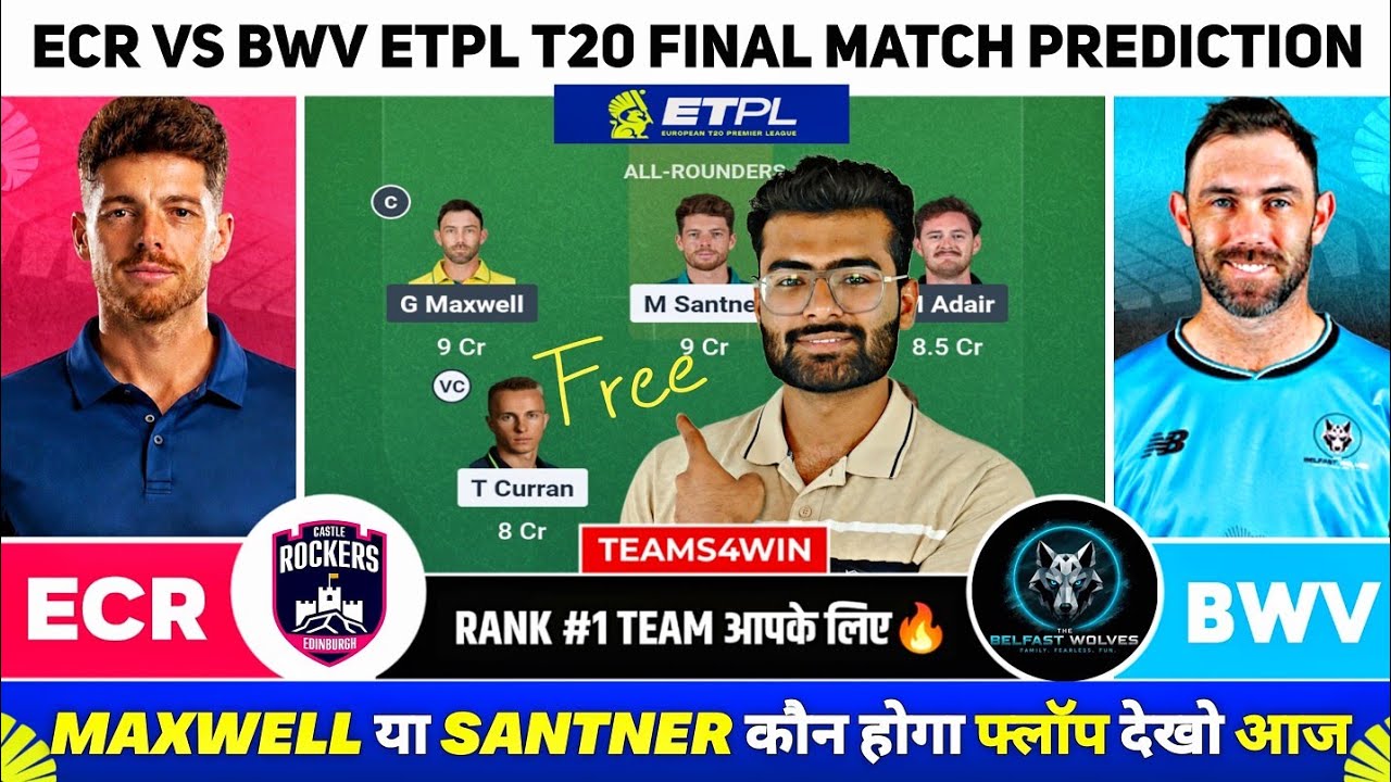 ECR vs BWV Dream11 Team, ECR vs BWV Dream11 Prediction, Edinburgh Castle Rockers vs Belfast Wolves