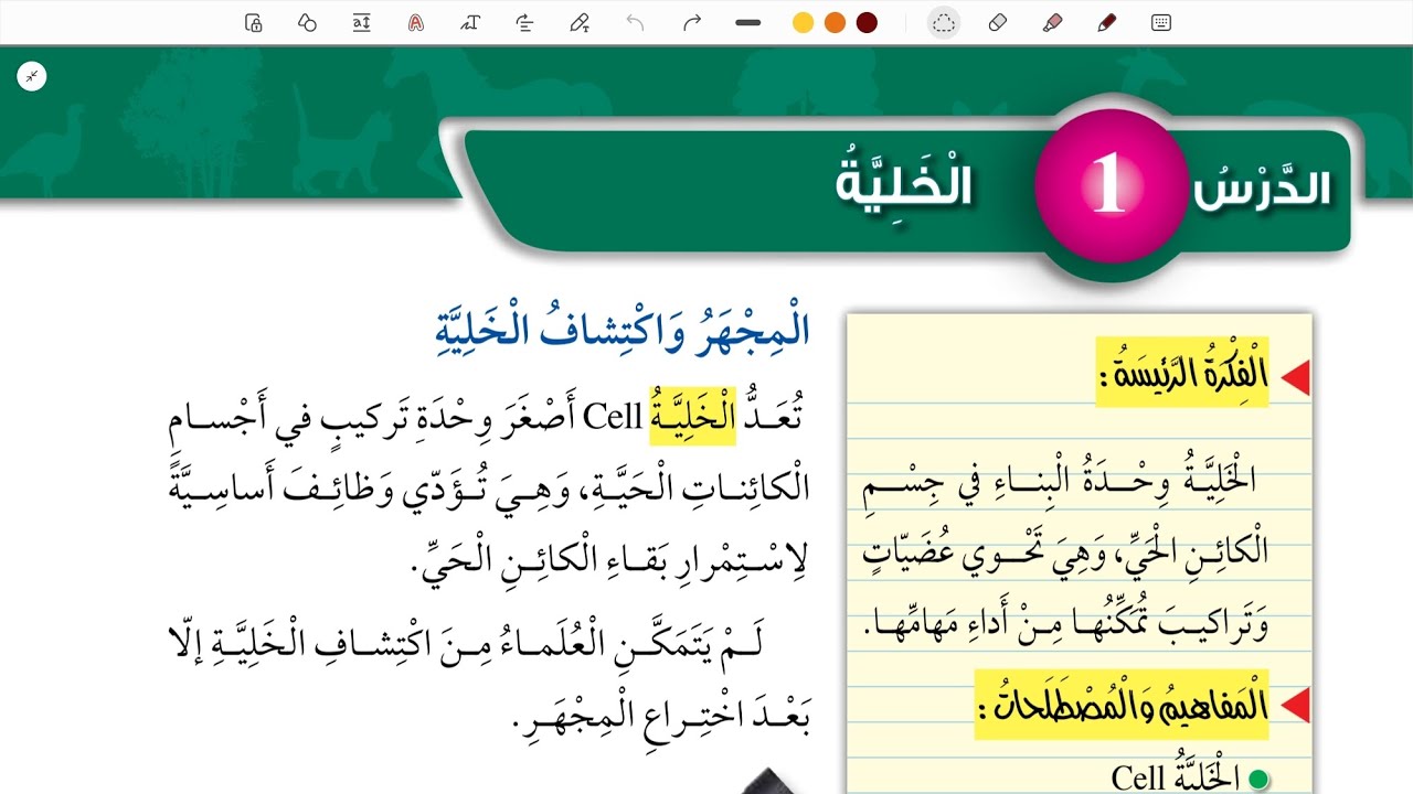 شرح درس الخلية | علوم سادس المنهاج الأردني الجديد