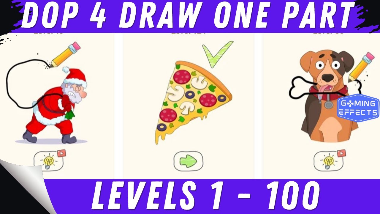 DOP 4 (Draw One Part) Levels 1 - 100 Walkthrough Gameplay