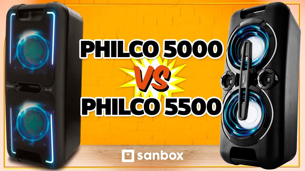 Qual a MELHOR? Caixas amplificadas Philco 5000 X 5500. DESCUBRA AGORA!