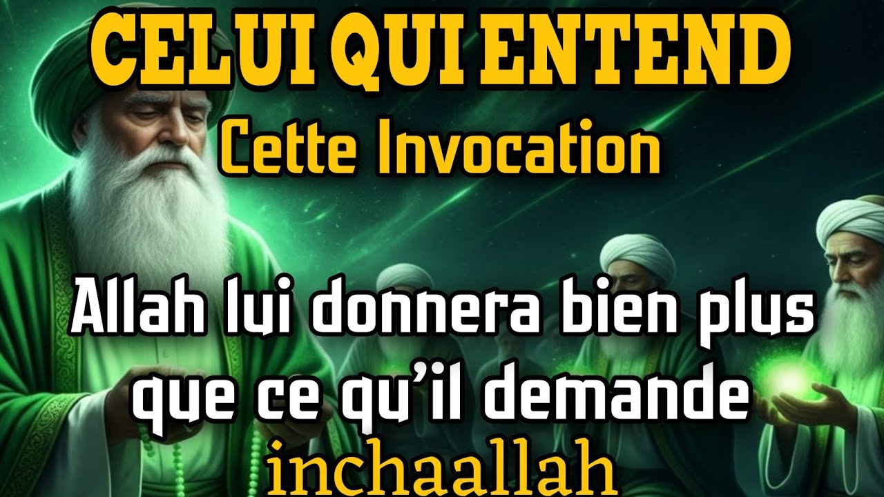CELUI QUI ENTEND CETTE INVOCATIONAllah lui donnera bien plus que ce qu’il demande