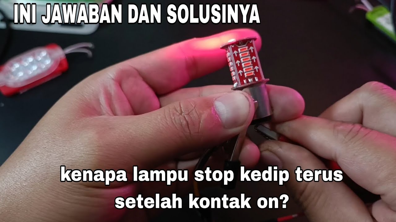 ini permasalahan nya kalau lampu stop nyala terus pas kontak on.solusinya mudah