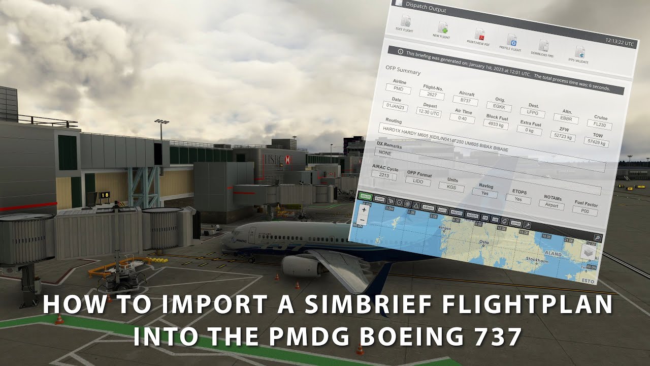 MSFS - How to import a Simbrief flight plan into PMDG's Boeing 737 range