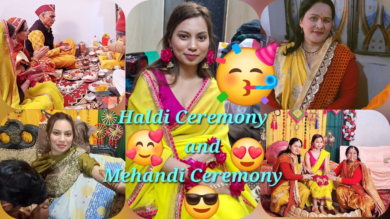 हल्दी और महिला संगीत का जबरदस्त प्रोग्राम🥳🥳 #wedding #haldiceremony #mehandiceremony #indianculture