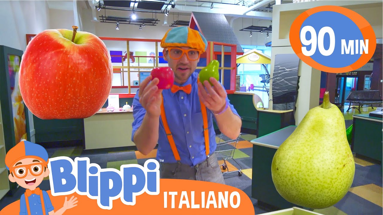 Blippi confronta mele e pere | Blippi | Moonbug Kids - Cartoni Animati