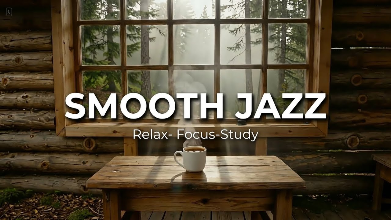 Cozy Forest Cabin Jazz Instrumental 🌲 Calm Morning Music for Study, Focus & Relaxation