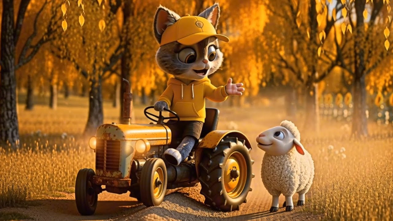 Symba Drives a Tractor in the Village l Fun Friends Adventure