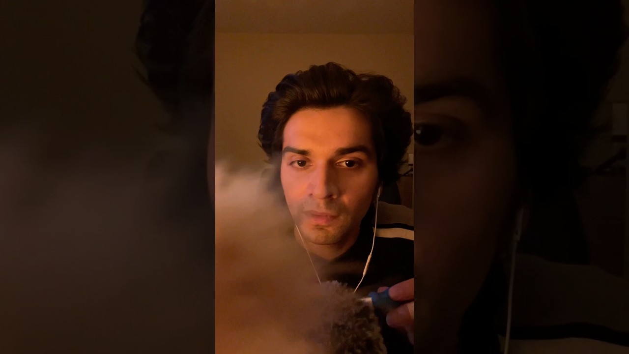 ASMR Brushing your face to help you relax 💤😴😌 # asmr #relax #brushing