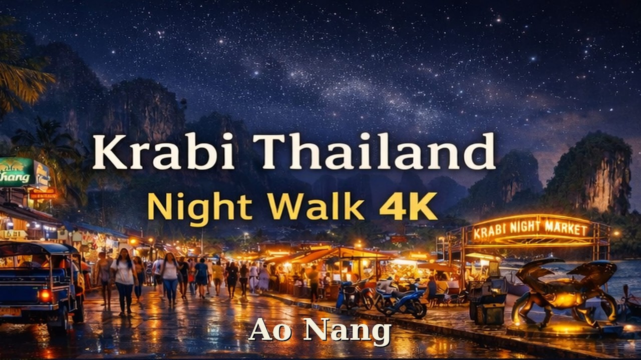 Ao Nang  Krabi, Thailand Night Market And Street walk