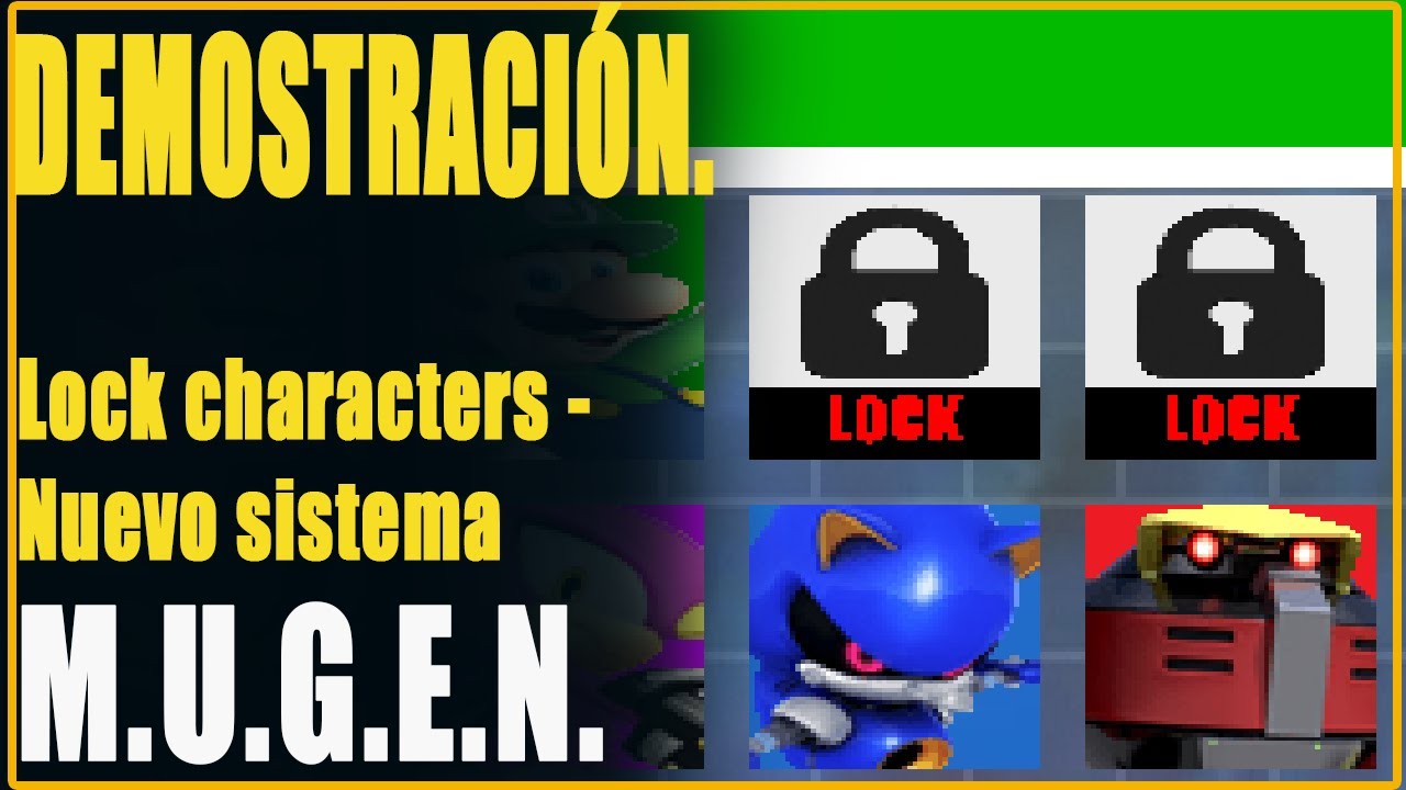 🔑*ACTUALIZADO* -  Personajes BLOQUEADOS y CÓDIGOS de abertura en el Mugen (para FULL GAMES) - SSBC.🔐