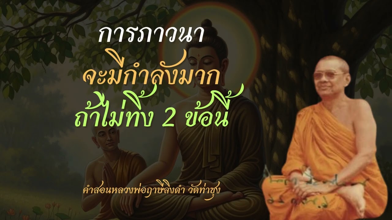 การภาวนาจะมีกำลังมาก ถ้าไม่ทิ้ง 2 ข้อนี้  (คำสอนหลวงพ่อฤาษีลิงดำ วัดท่าซุง)