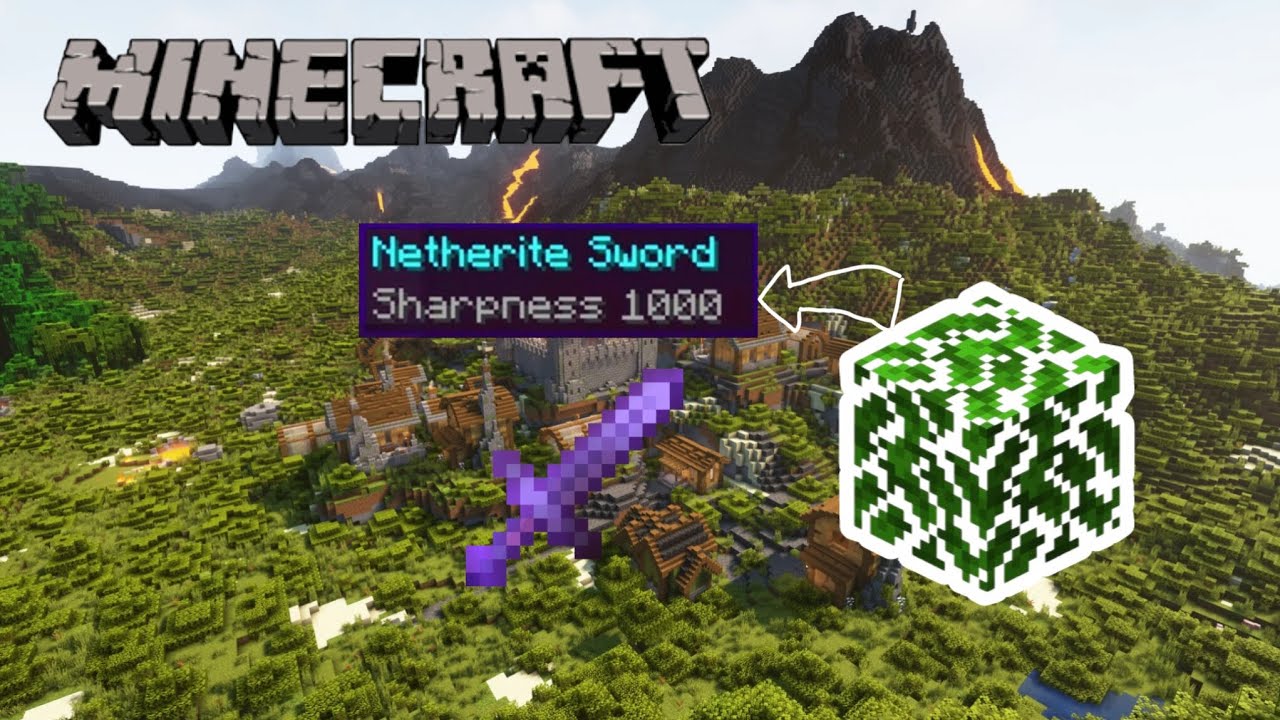Minecraft PE But Leaves Drop OP Items 🤔