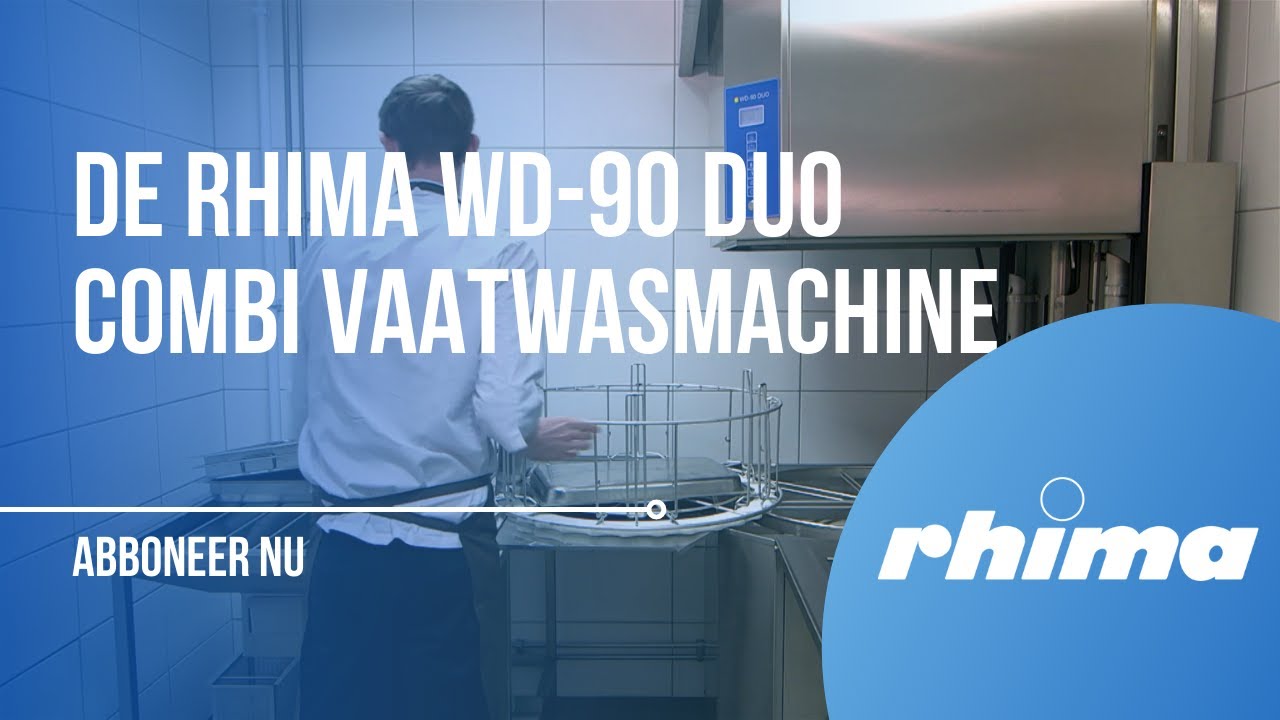 Maak kennis met RHIMA WD-90 DUO Plus combi vaatwasmachine die zowel met als zonder granulaat wast