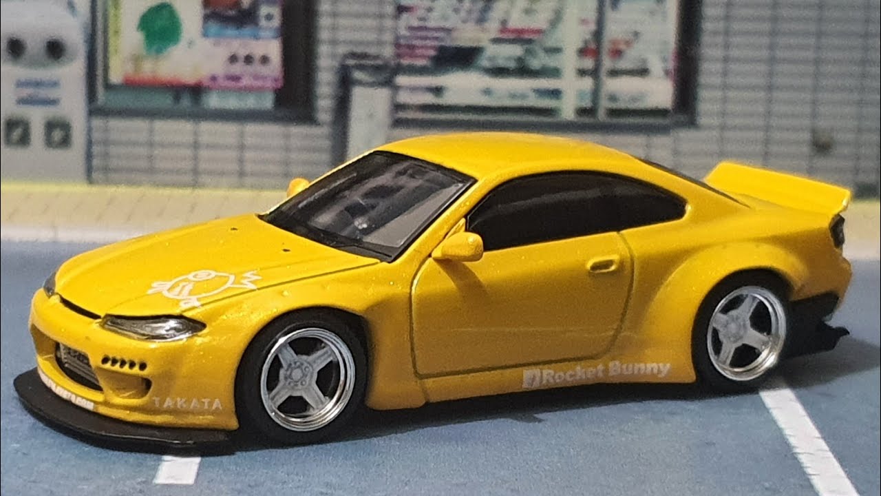 MINI GT Nissan Silvia (S15) Rocket Bunny Bronze Yellow / No. 643 Unboxing
