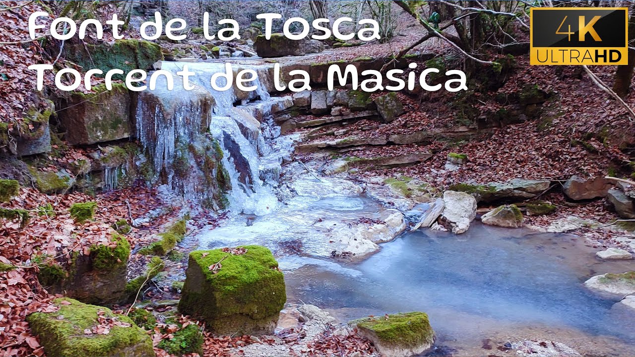 🧊🧊 Ruta congelada en Vallfogona de Ripollès. ⛸️ Fuente de la Tosca y torrente de la Masica. Pirineos