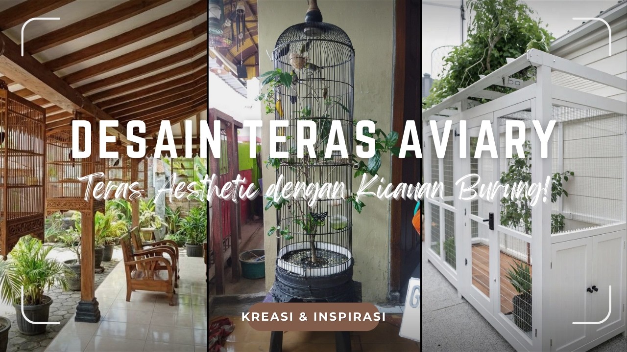 KEREN! Desain TERAS RUMAH dengan KANDANG BURUNG | Inspirasi TERAS dengan AVIARY Bikin Suasana ASRI!
