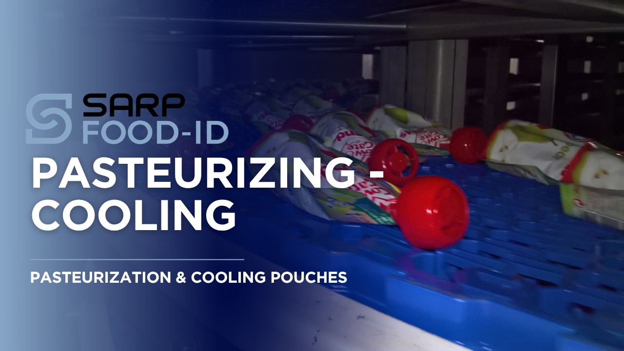 Pasteurizing and cooling line for spouted pouches, doypack, cheerpack, stand up, ...