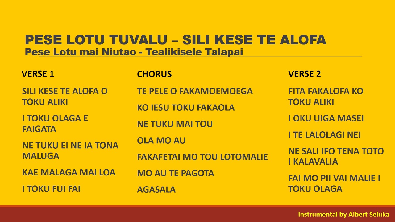 PESE LOTU TUVALU - SILIKESE TE ALOFA