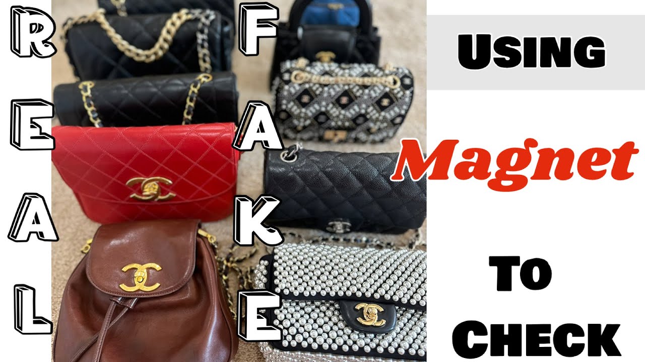 How to Quickly Authenticate a Chanel Bag with a Magnet! Real vs. Fake Side-by-Side Comparison 🔍💡