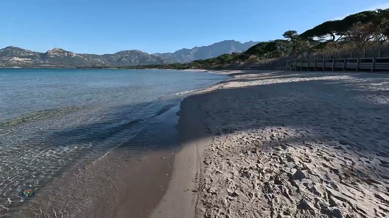 La plage de Calvi côté Pinède, Corse