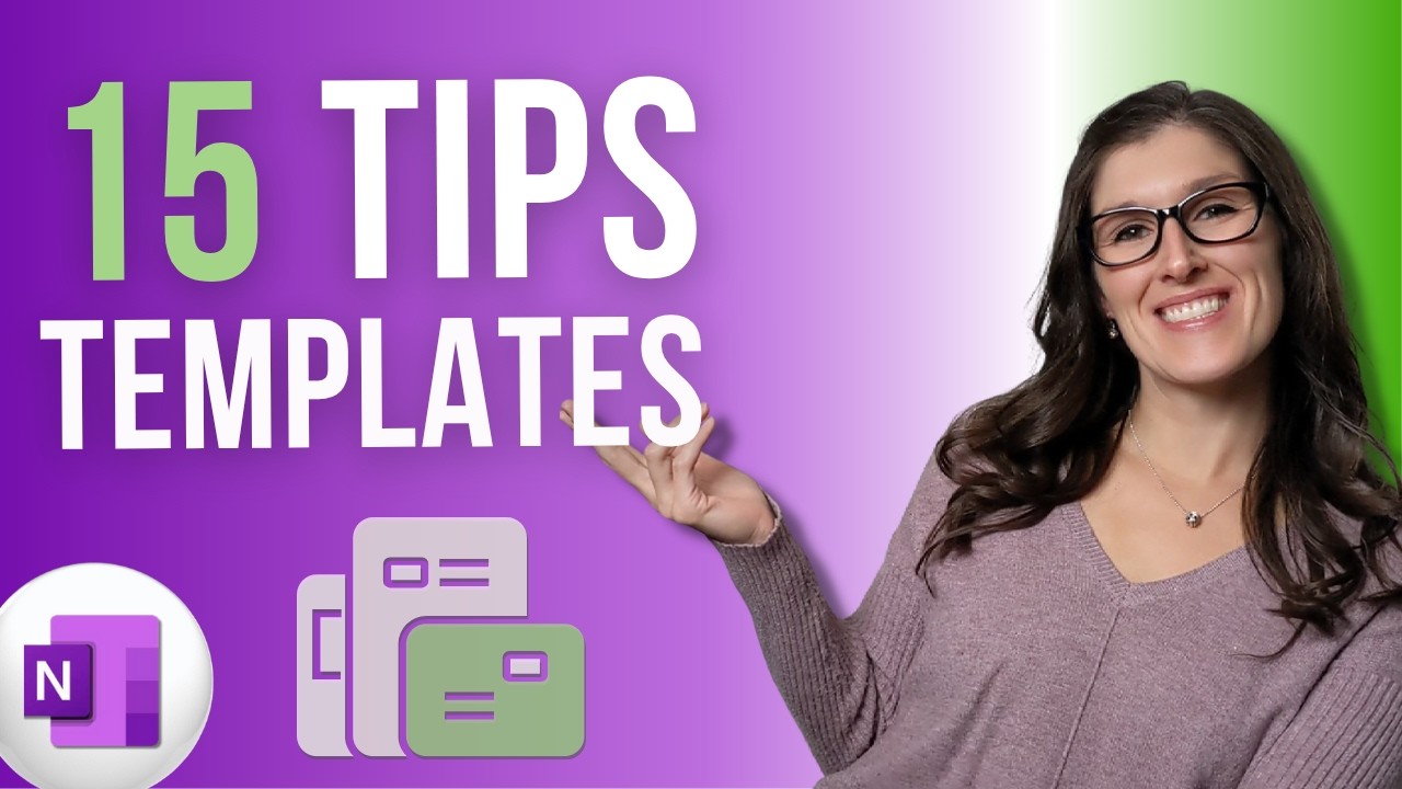 How to Create Templates in OneNote - 15 OneNote Tips and Tricks - Custom Templates & BONUS