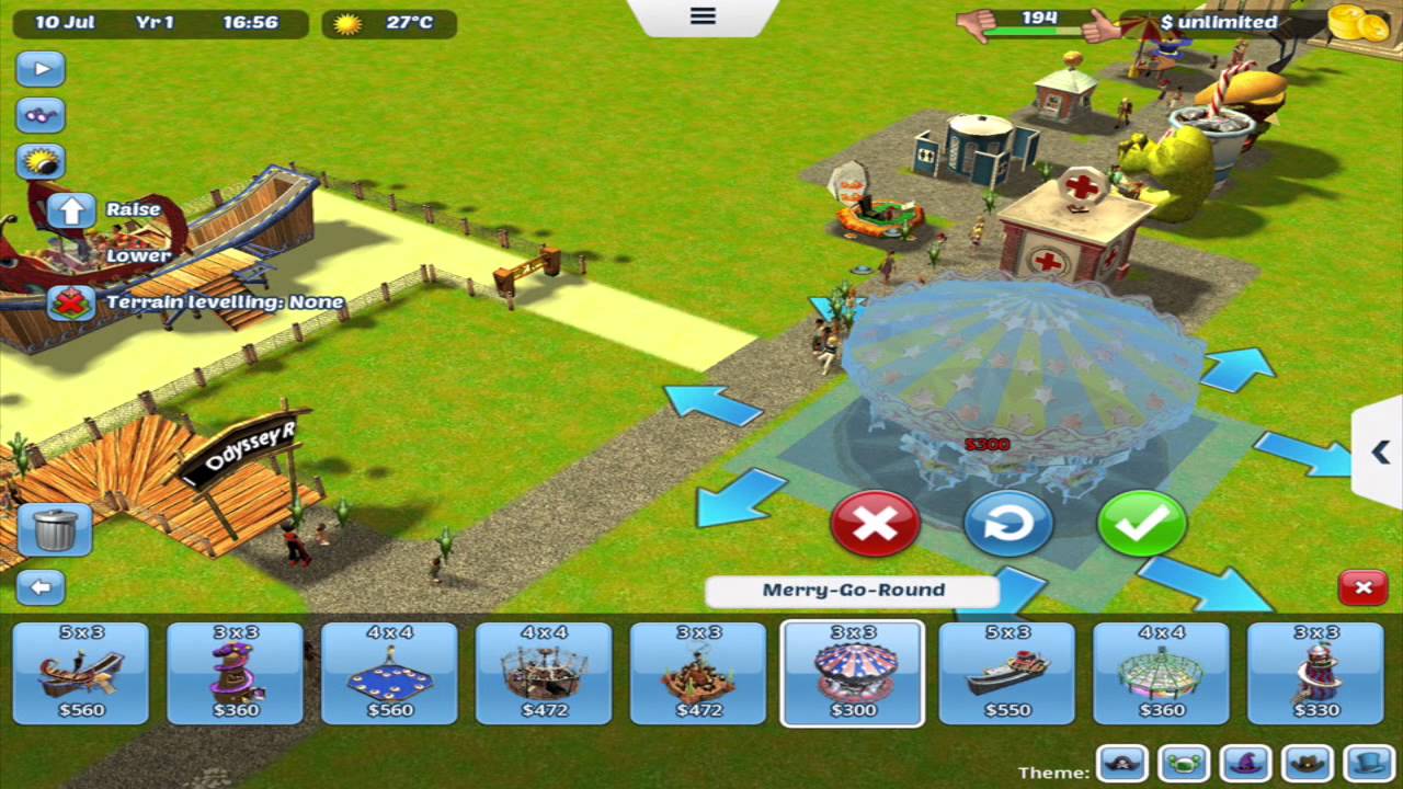 RollerCoaster Tycoon 3 - Sandbox - Gameplay on iOS