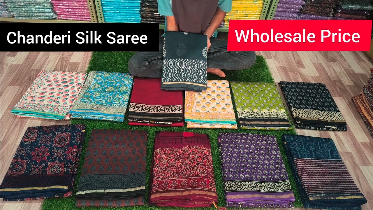 PURE Chanderi Silk Saree 🥻 Best Wholesale Price 🥳 9887665140 