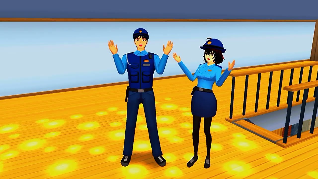 OMG Police Girl and Hamood 😲 | #sakuraschoolsimulator #sakura #action #trending #games #shortfilm